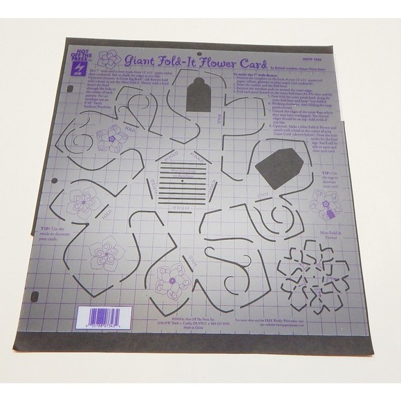 Hot Off The Press Giant Card Stencil Cut-Out Star Spiral Flower Lot of 4 - Picture 5 of 8